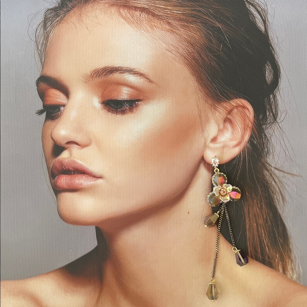 Handmade Statement Earring - White